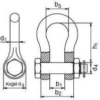 Shackle 1/4" | WLL 0,5t | Nut & Cotter