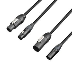 5-pole DMX to powerCON & mains connector cables